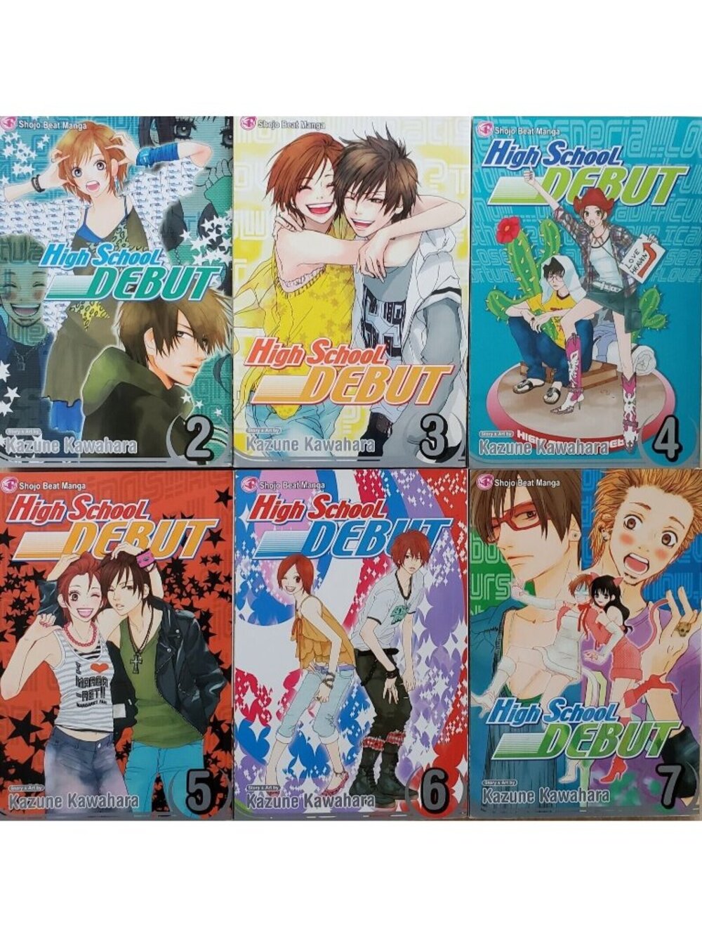 Shojo Beat High School Debut Manga Volumes 2-7 Kazune Kawahara Book Lot